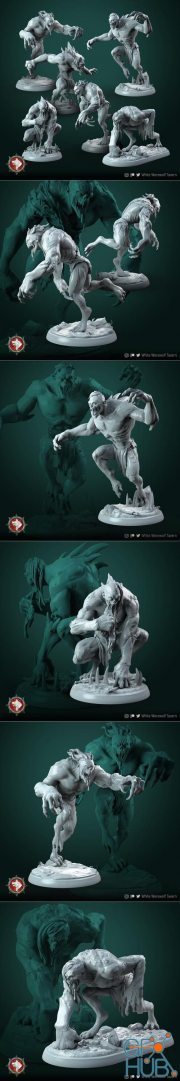 White Werewolf Tavern - Ghouls set 6 – 3D Print