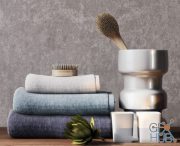 Towels and brushes
