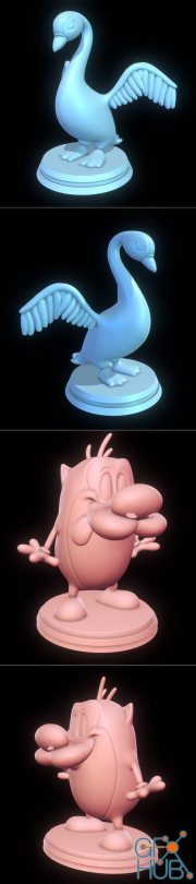 Swan Princess Odette-The Swan Princess and Stimpy-The Ren and Stimpy Show – 3D Print