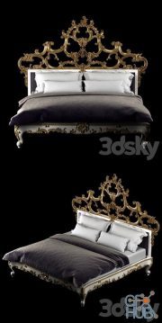 Venetian king gold decorated bed