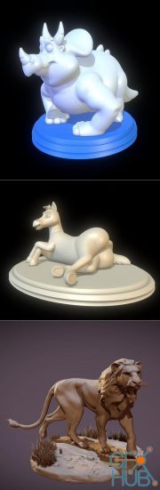 Woog-We're Back a Dinosaur's Story and Lion Sculpt and Tybalt-Pinocchio A True Story – 3D Print