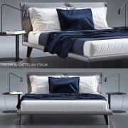 Modern bed Adam by Cattelan Italia