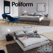 Furniture set with Bolton bed by Poliform