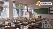 3D Classroom Environment Creation in Blender