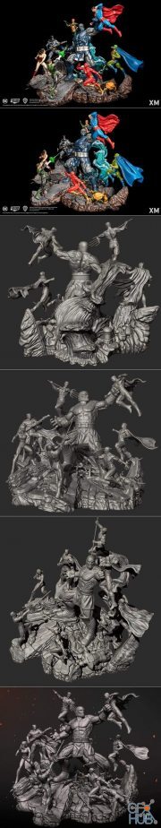 Justice League vs Darkseid Diorama – 3D Print