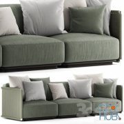 Rattan sofa Eddy by Flexform
