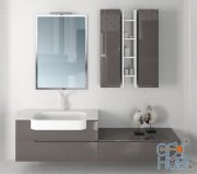 Bathroom sets with two pedestals