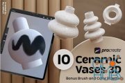 Envato – Procreate 3D Ceramic Vases Brushes