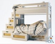 Wooden double bed