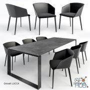 Gravelli table + Zanotta chair furniture set