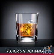 Glass glass for whisky beer and alcoholic beverages (EPS)
