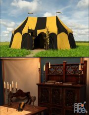 Daz3D, Poser: Commander's Tent Bundle