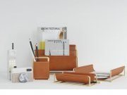 Faux Leather Brass accessories by West Elm