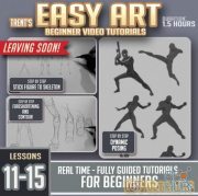 Gumroad – Trent Kaniuga – Easy Art Lessons 11 – 15 (Characters + Poses)