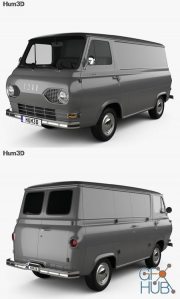 Ford E-Series Econoline Panel Van 1961 of Hum 3D car