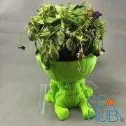 Lazy Astronaut planter – 3D Print