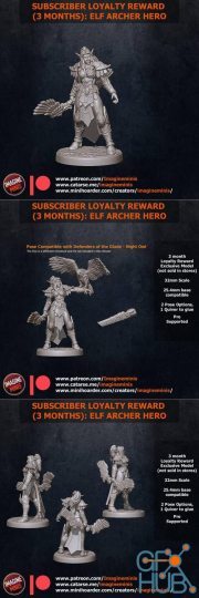 Loyalty Reward 03 Months - Elf Archer Hero – 3D Print