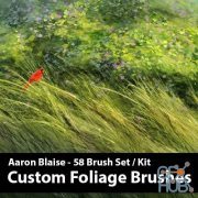 CreatureArtTeacher – Aaron Blaise – Foliage Photoshop Brush Set + Wet Media Brushes