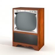 Vintage TV in a wooden case