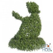 Girl reading a book - Topiary