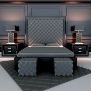 Bedroom set in simple classic style