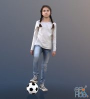 Sophie's girl with a soccer ball (3d-scan)