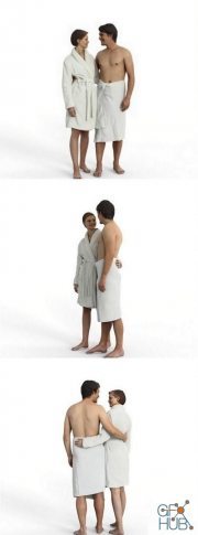 Young couple in spa Full Body
