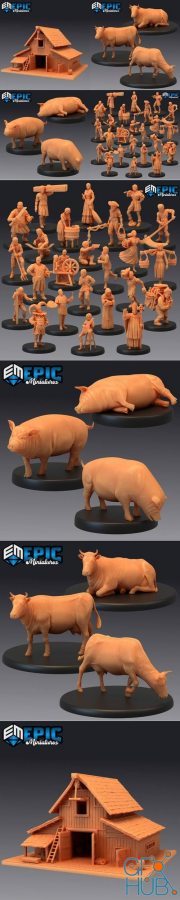 Epic Minis - Farm Village – 3D Print