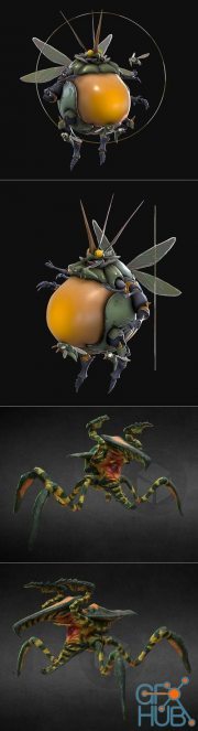 Grand Space Opera Light Age - Big Buggus and Starship Troopers - Main Bug Animation – 3D Print