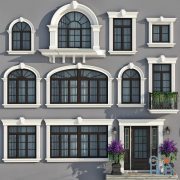 Windows and doors in the style of modern classics v2 (Vray)