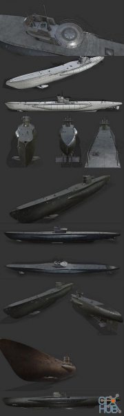 WW2 Submarine U-19 PBR