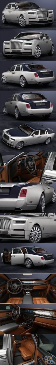 Rolls Royce Phantom 2018 with Hi-Poly Interior