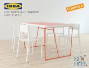 Table IKEA BEKKARID RYUDEBEKK + chair IKEA JAN INGE