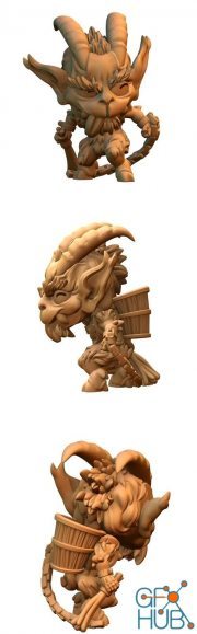 Krampus Chibi Miniature – 3D Print