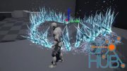 Unreal Engine – Ice Skill VFX Interactive with Terrain