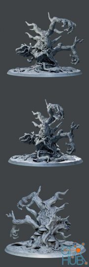 Demon tree with three eyes – 3D Print