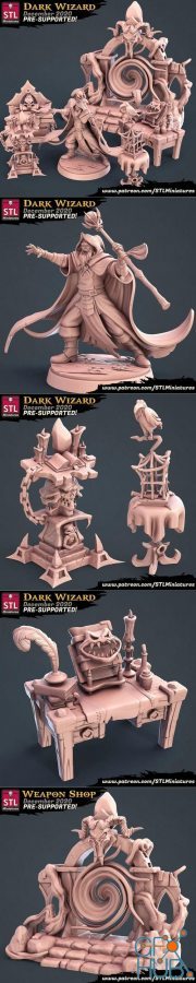 STL Miniatures - Dark Wizard Set – 3D Print