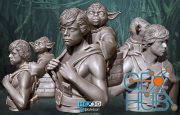 Luke and Yoda on Dagobah – 3D Print