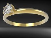 Elegant ring with diamond