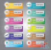Business infographics options elements collection 80 (EPS)
