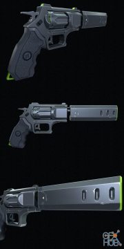 Sci-fi Revolver (PBR)