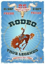 Rodeo retro poster (EPS)