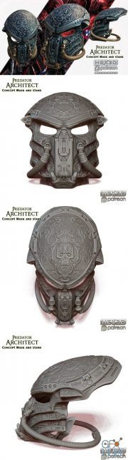 Predator Architect Concept Mask and Stand – 3D Print