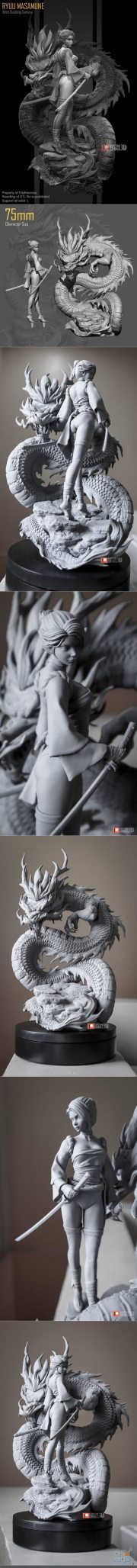Ryuu Masamune – Bitch Stabbing Samurai – 3D Print