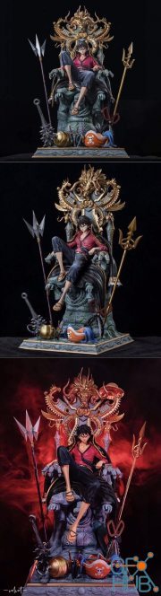 Luffy on Throne - King of Pirates - One Piece – 3D Print