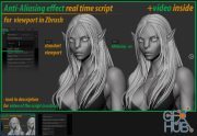 ArtStation Marketplace – Anti-Aliasing effect – real time script for viewport in Zbrush