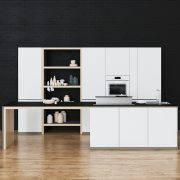 Modern kitchen with equipment Miele и Smeg