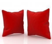 Decorative red pillows