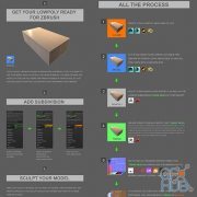 Workflow to bake details from ZBrush to lowpoly + alternative Tutorial HQ (PDF)
