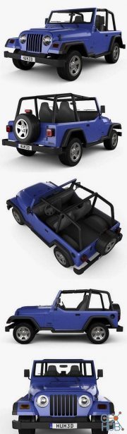 Jeep Wrangler TJ 1997 Hum 3D car